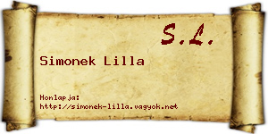 Simonek Lilla névjegykártya